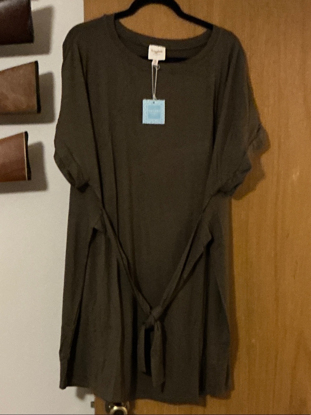 Hayden Olive Green Crew Neck Tunic